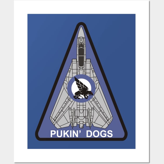 F14 Tomcat - VF143 Pukin' Dogs Wall Art by MBK